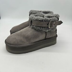 Australia Luxe Collective Eden Platfoam Shearling Boots Gray NWT US 8 | EU 39